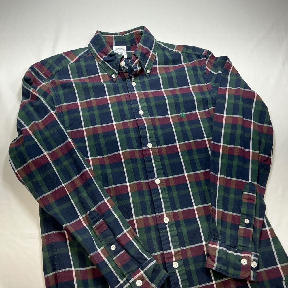 Brooks Brothers Mens Plaid Button Down Shirt Long‎ Sleeve Regent Fit - Picture 4 of 8
